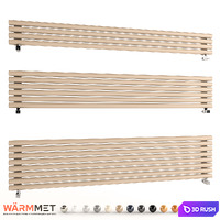 WARMMET Round H design radiator 3D Model Vray, Corona