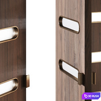 Decorative folding doors Mobius 2 3D Model Vray, Corona