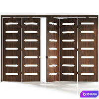 Decorative folding doors Mobius 2 3D Model Vray, Corona