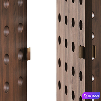 Folding doors Mobius 3D Model Vray, Corona