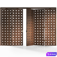Folding doors Mobius 3D Model Vray, Corona