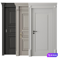 Classical Door Set 56 3D Model Vray, Corona