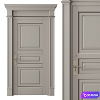 Classical Door Set 56 3D Model Vray, Corona
