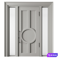 Classic Front Door - Set 67 3D Model Vray, Corona
