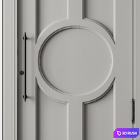 Classic Front Door - Set 67 3D Model Vray, Corona