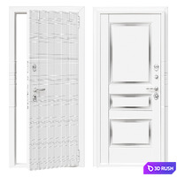 Entrance metal door Bravo 11 3D Model Corona