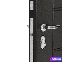 Entrance metal door Bravo 19 3D Model Corona