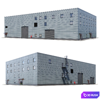 Factory building V3 3D Model Corona