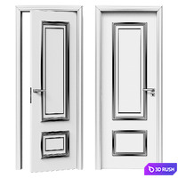 Interroom door PRIMA - overhead glazing beads on the canvas. Model P 3D Model Vray, Corona