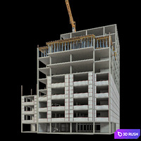 Modular Construction Site 02 3D Model Vray, Corona