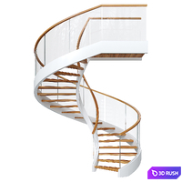 Spiral staircase 10 3D Model Vray, Corona