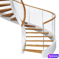 Spiral staircase 10 3D Model Vray, Corona