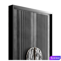 Classic glass doors 3D Model Vray, Corona