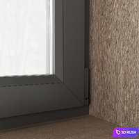 Modern windows + blinds 3D Model Corona