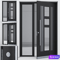 Aluminum door 135 3D Model Corona