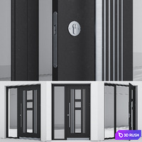Aluminum door 135 3D Model Corona