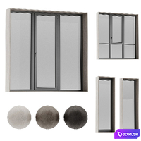 Modern windows \ Panoramic windows 3D Model Corona