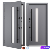 Entrance metal door Nova_038 (WISNIOWSKI) 3D Model Vray, Corona