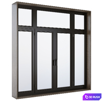 Modern windows 3D Model Corona