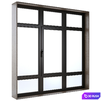 Modern windows 3D Model Corona