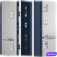 Entrance metal (aluminum) door Creo_315 (WISNIOWSKI) 3D Model Vray, Corona
