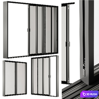 Sliding Metal Window - Windows Set 20 3D Model Vray, Corona