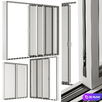 Sliding Metal Window - Windows Set 20 3D Model Vray, Corona