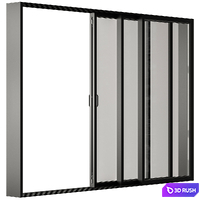 Sliding Metal Window - Windows Set 20 3D Model Vray, Corona
