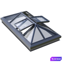 skylight dormer skylight second light on a flat roof 3D Model Vray, Corona