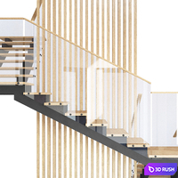 Staircase 011 3D Model Vray, Corona