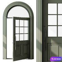 Arched Door - Door Model 74 3D Model Vray, Corona