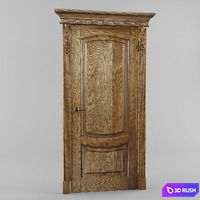 The door is made of solid ash 3D Model Vray