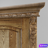 The door is made of solid ash 3D Model Vray