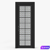 Glass Interior Doors 3D Model Vray