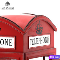 SHOWCASE LONDON TELEPHONE BOX 3D Model Vray