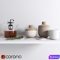 Norm architects_decor set 3D Model Corona
