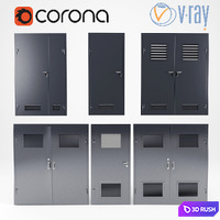 Set of 6 doors for switchboard, factory "ProfMaster". Vray, corona. 3D Model Vray, Corona