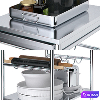 Table Ikea GRUNDTAL and décor for the kitchen 3D Model Vray
