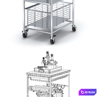 Table Ikea GRUNDTAL and décor for the kitchen 3D Model Vray