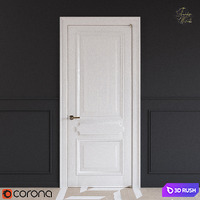 Doors_White_Classic 3D Model Corona