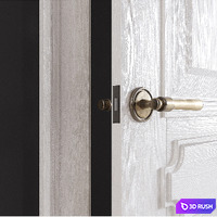 Doors_White_Classic 3D Model Corona