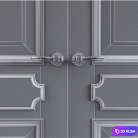 Doors_White_Classic 3D Model Corona