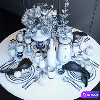 Tableware 4 3D Model Vray