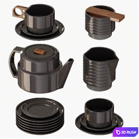 TEA SET 3D Model Corona