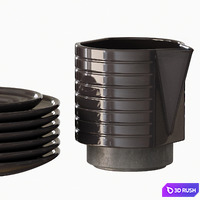 TEA SET 3D Model Corona