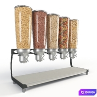 Cereal Dispencer IDM 5 Canisters 3D Model Vray