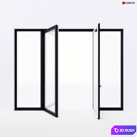 Balcony door Alumil 3D Model Corona
