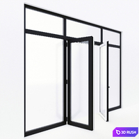 Balcony door Alumil 3D Model Corona