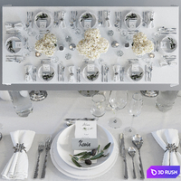 Luxury Table Setting 3D Model Corona
