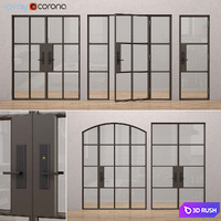 Steel doors Rehme 3 3D Model Vray, Corona